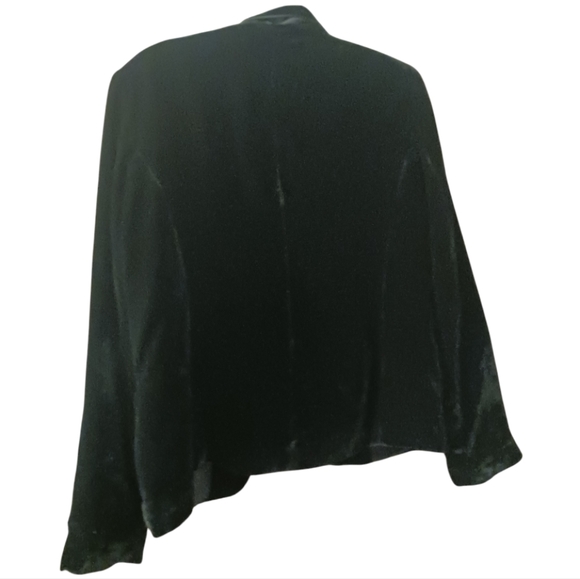Ricki's Black Velvet Blazer Jacket// Sz. 12 - Picture 2 of 6